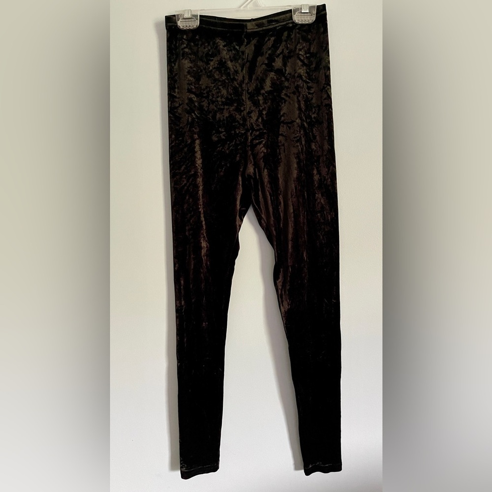 Blush Lingerie Black Velvet Leggings